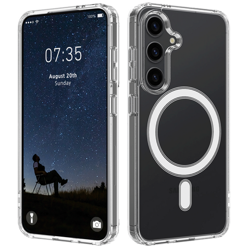 Maska za Samsung S25, MagSafe, Transparent