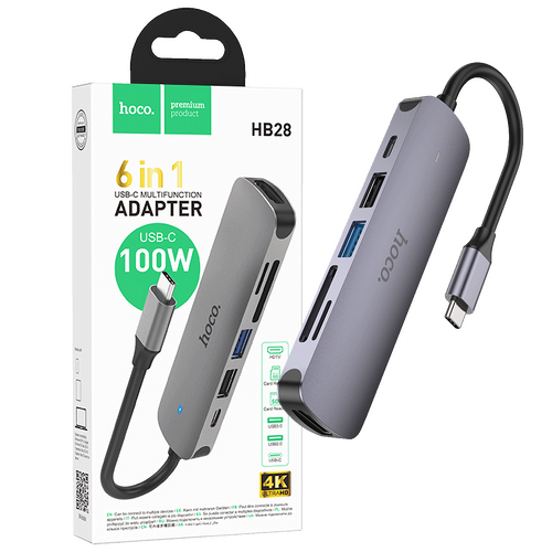 Konverter USB HUB type C to HDTV, USB3.0/USB2.0/PD/HDMI