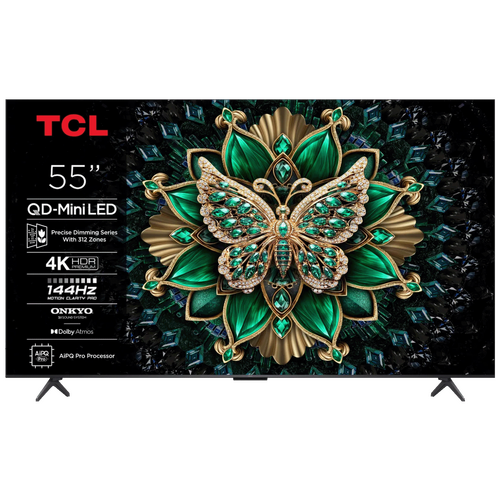 TCL - Televizor Smart C6K Premium QD-MiniLED 4K 55 inch, Google TV