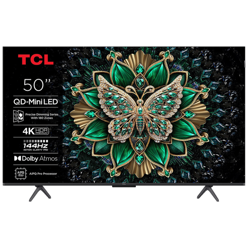 TCL - Televizor Smart C6K Premium QD-MiniLED 4K 50 inch, Google TV