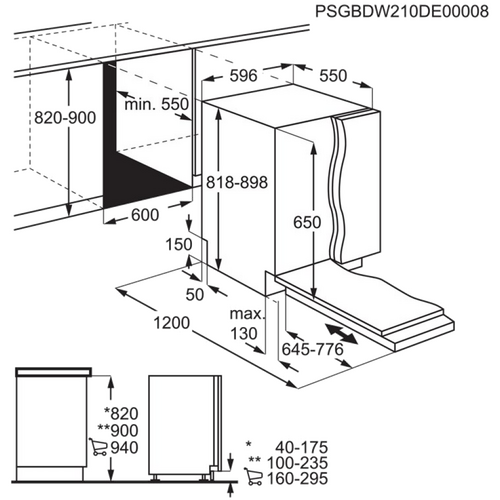 Electrolux ESL5315LO Fully built-in 13 place settings E Electrolux ESL5315LO Fully built-in 13 place settings E