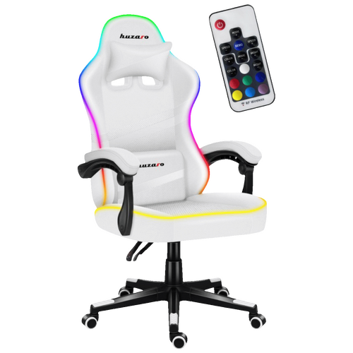 Gaming stolica, RGB, daljinski upravljač, bijela