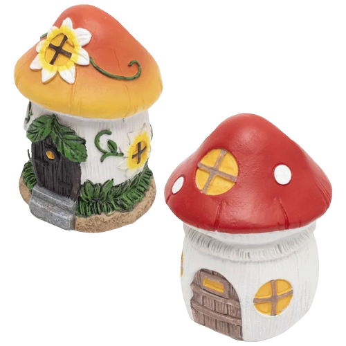 Solarna vrtna lampa u obliku kućice-gljiva, 40 mAh