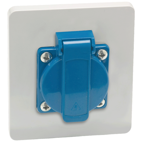 Utičnica zidna, schuko, 16A, 250V, 1x2P+TTL, IP54 Utičnica zidna, schuko, 16A, 250V, 1x2P+TTL, IP54