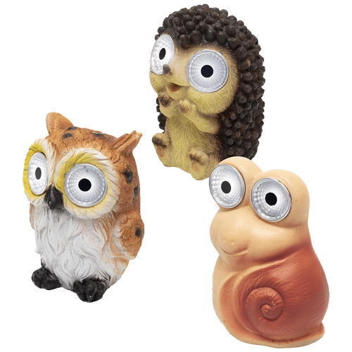 Solarna vrtna svjetiljka, sova, puž, jež, 40 mAh