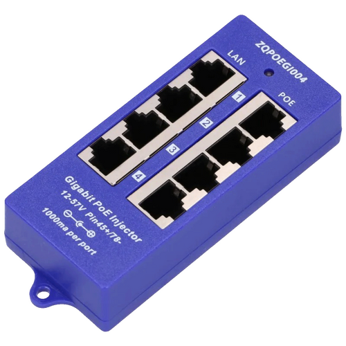 PoE iInjector sa 4 1000Mb/s RJ45 porta, pasivni