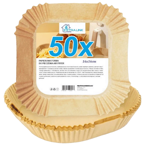 Papir za pečenje za friteze na vrući zrak,16x16 cm,50 kom.