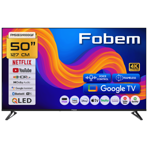 Fobem - Televizor Smart QLED 1000Hz 4K UltraHD 50 inch, Google TV Fobem - Televizor Smart QLED 1000Hz 4K UltraHD 50 inch, Google TV