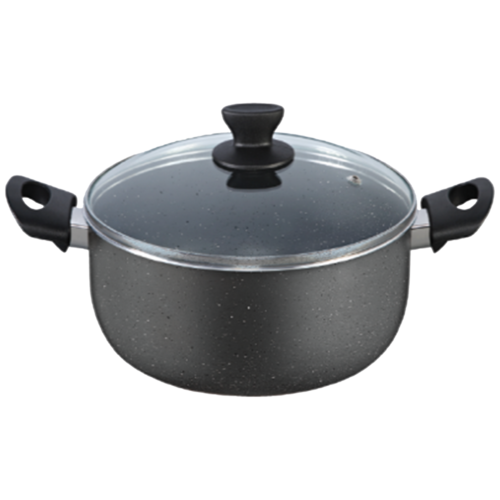 Lonac sa staklenim poklopcem, granit, 24 cm Lonac sa staklenim poklopcem, granit, 24 cm