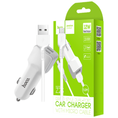 Auto punjač sa micro USB kabelom, 2 x USB, 5 V/2.4 A