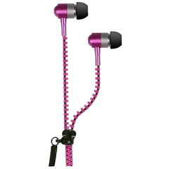 Slušalice, stereo sa rajfešlusom, 3.5 mm, pink