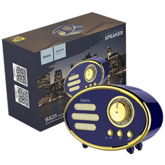 Zvučnik bežični, Bluetooth,retro, 1200 mAh, 5 h, 5 W, plava