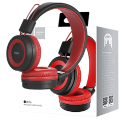 Slušalice bežične / žične, Bluetooth/ 3.5 mm, crvena