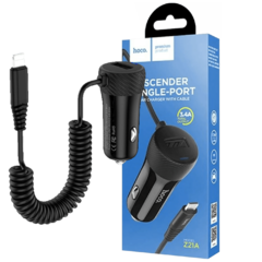 Auto punjač za Lightning kabelom,  1 x USB, 2.4 A max.