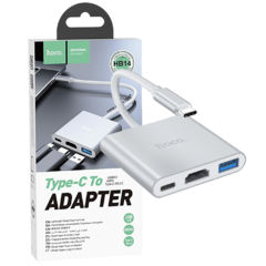 Konverter USB HUB type C to USB3.0/HDMI/PD