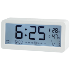 Sat sa alarmom, termometrom i mjerenjem vlažnosti 