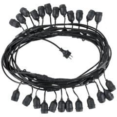 Kabel sa 24 sijaličnih grla E27, dužina 15 met., Outdoor