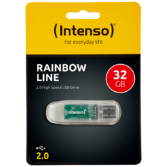 USB Flash drive 32GB Hi-Speed USB 2.0,Rainbow Line,TRANSP.