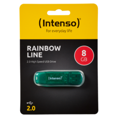 USB Flash drive 8GB Hi-Speed USB 2.0, Rainbow Line, ZELENI