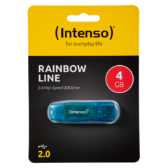 USB Flash drive 4GB Hi-Speed USB 2.0, Rainbow Line, PLAVI