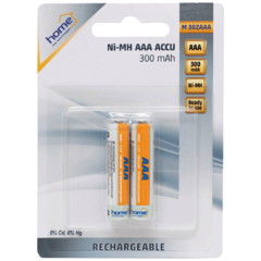 Baterija punjiva AAA,  NiMh, 300mAh, blister 2 kom