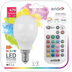 Pametna sijalica, LED 4.9W, E14, RGB+W, 2700K, daljinski