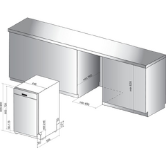 Whirlpool WSBO 3O23 PF X dishwasher Semi built-in 10 place s