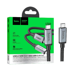 USB kabl za smartphone, 100W, US06, USB3.2 type C,  2 met.
