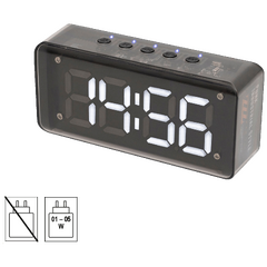 Sat sa alarmom, FM radio, Bluetooth, microSD, USB, 3W