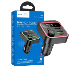 FM modulator, Bluetooth, 12/24V, 2 x USB, PD QC3.0 20W