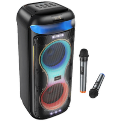 Zvučnik bežični sa 2 bežična mikrofona, USB, Bluetooth, 60W