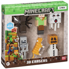 Gumice za brisanje, Minecraft 3D, set 6 kom.