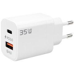 Punjač kućni, 1 x USB-A, 1 x USB-C, brzi, 35W, GaN