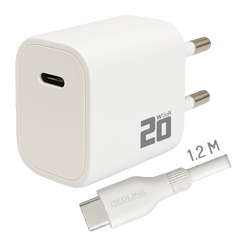 Punjač sa USB-C to USB-C kablom, brzi, 20W