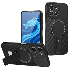 Maska za Redmi 15C, Carbon Fiber Texture, MagSafe, stalak