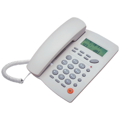 Telefon stolni, LCD zaslon, ID broja, handsfree, bijeli Telefon stolni, LCD zaslon, ID broja, handsfree, bijeli