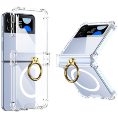 Maska za Samsung Z Flip4, MagSafe, sa prstenom, Transparent
