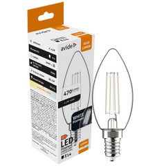 Avide - White Filament Candle 4.5W E14