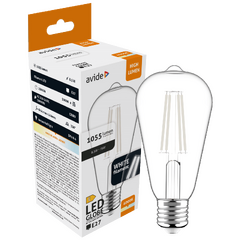 Avide - White Filament ST64 8.5W E27