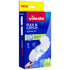 Krpa za prašinu s kratkom drškom i 2 fleksibilna umetka 