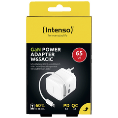 Punjač kučni sa type C kabelom, brzi, 1xUSB-A, 1xUCB-C, 65W