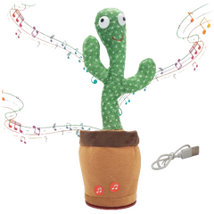 Igračka kaktus koji pleše i ponavlja riječi, LED efekti