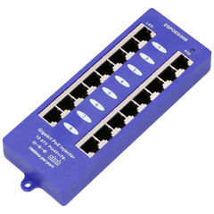 PoE Injector 8 1000Mb/s RJ45 portova, Mode B, pasivni