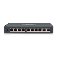 PoE mrežni switch, 10 port RJ-45, 8 PoE, rack ugradnja 