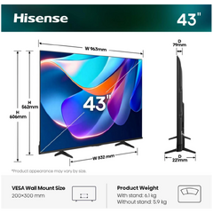 HISENSE LED TV 43A6S HISENSE LED TV 43A6S