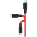 USB kabl za smartphone,silikonski,1.2 met, 2 A,crno/crveni