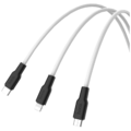 USB kabl, 3in1, microUSB, type C, Lightning, 1.2 met., 2 A