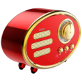 Zvučnik bežični, Bluetooth,retro, 1200 mAh, 5 h, 5 W, crvena