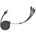 USB kabel za punjenje, 3in1, na izvlačenje, 1 met., 2 A