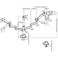 Stolni nosač za 3 LCD monitor, 17 